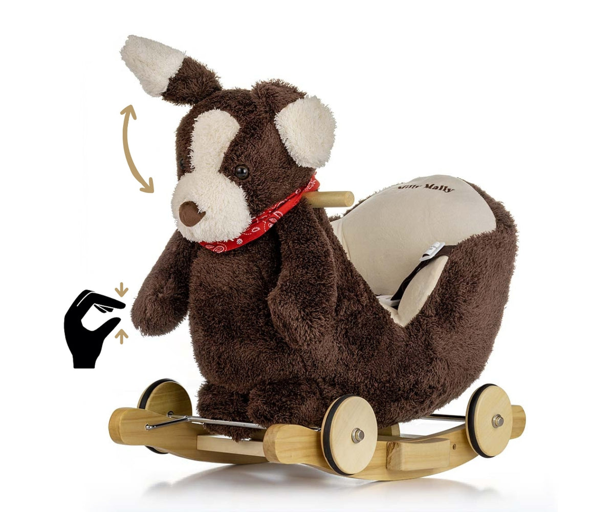 MILLY MALLY Polly Plus 2 az 1-ben hintakutya – Barna