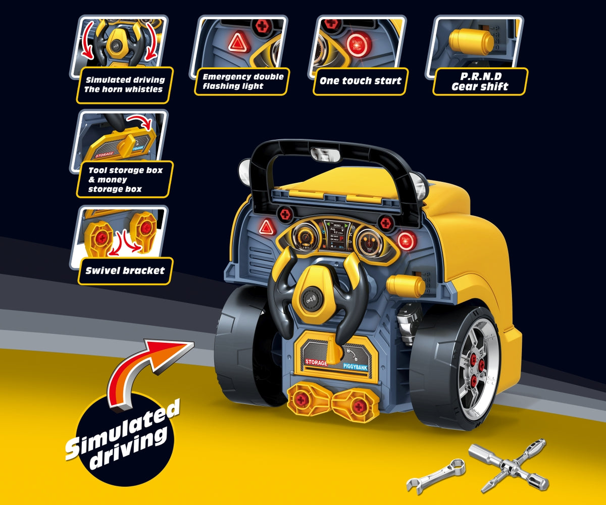 Milly Mally N-GINE szétszerelhető játék motor – Sárga