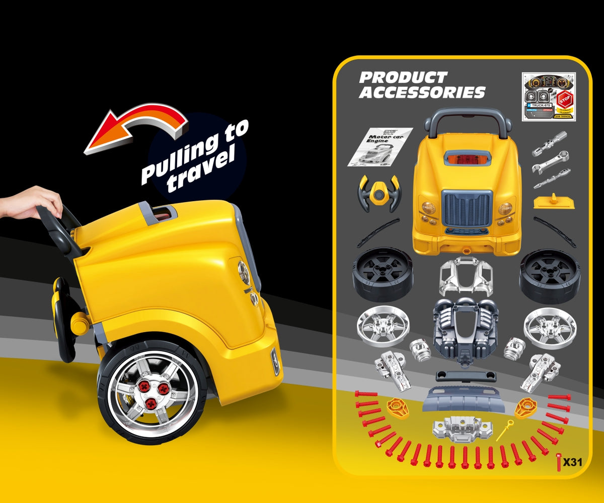 Milly Mally N-GINE szétszerelhető játék motor – Sárga