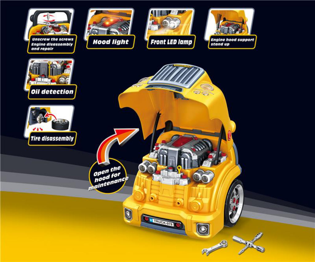Milly Mally N-GINE szétszerelhető játék motor – Sárga