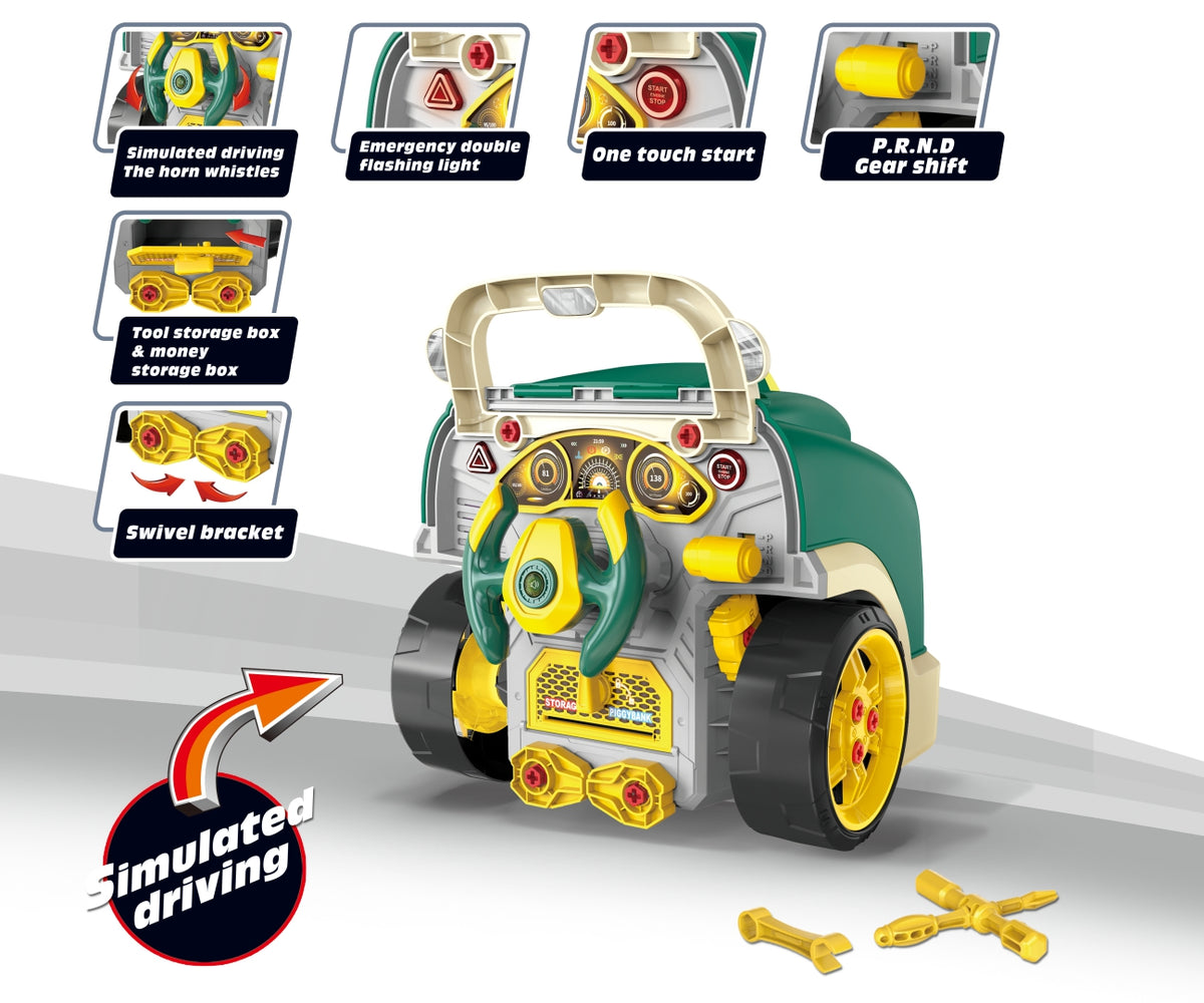 Milly Mally N-GINE szétszerelhető játékmotor – Zöld