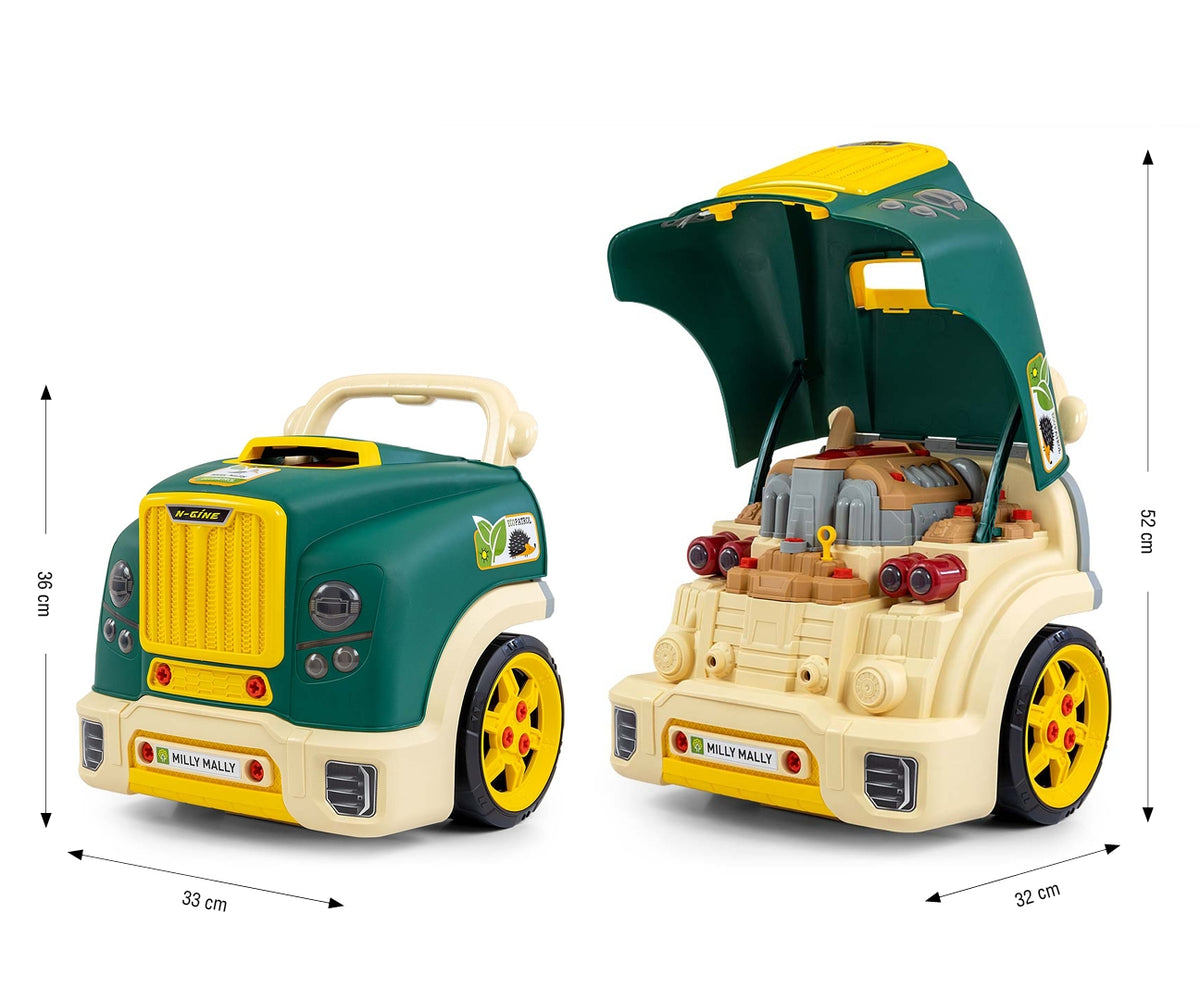 Milly Mally N-GINE szétszerelhető játékmotor – Zöld