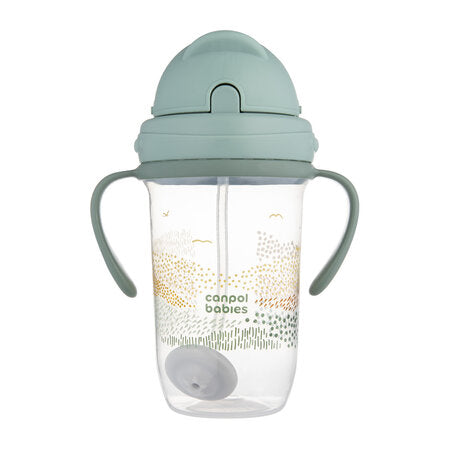 Canpol babies cseppmentes itatópohár súlyozott szívószállal 270ml MOUNTAINS