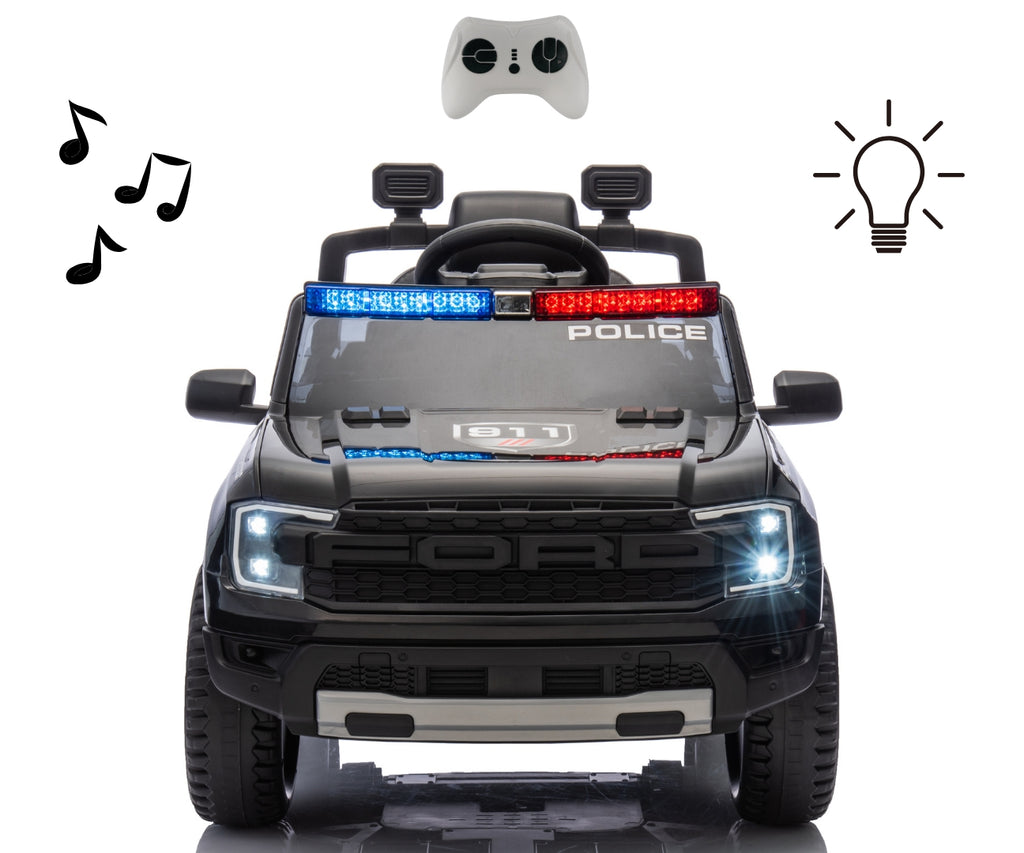 Milly Mally Ford Ranger Police elektromos rendőrautó – Fekete