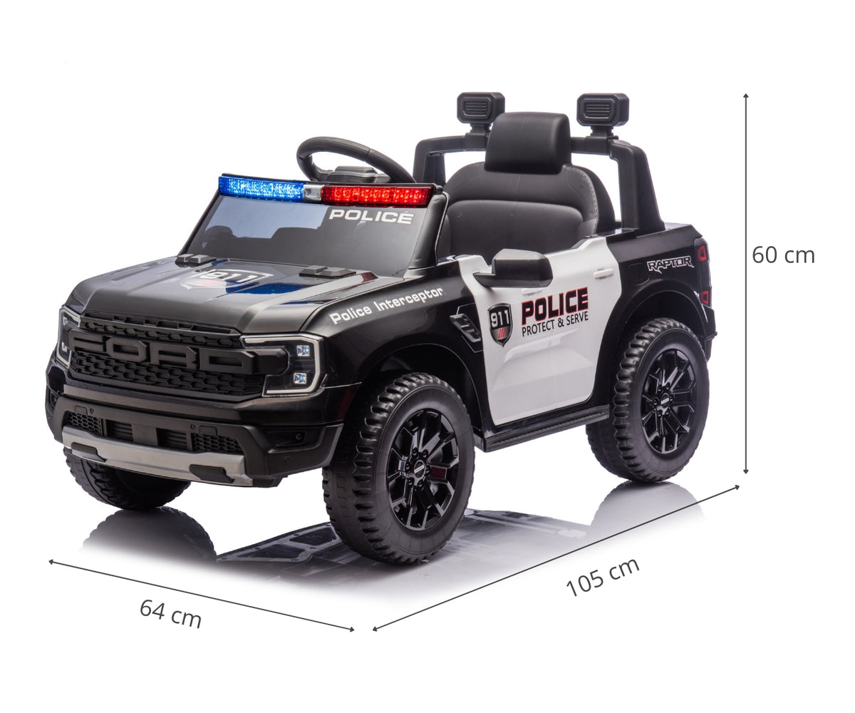 Milly Mally Ford Ranger Police elektromos rendőrautó – Fekete