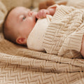 BabyOno kötött pamut babatakaró 75×100 cm bézs