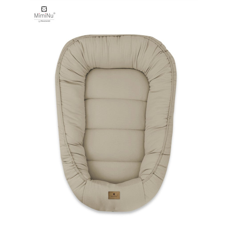MIMINU Soft pamut babafészek – Mokka, 55 × 75 cm