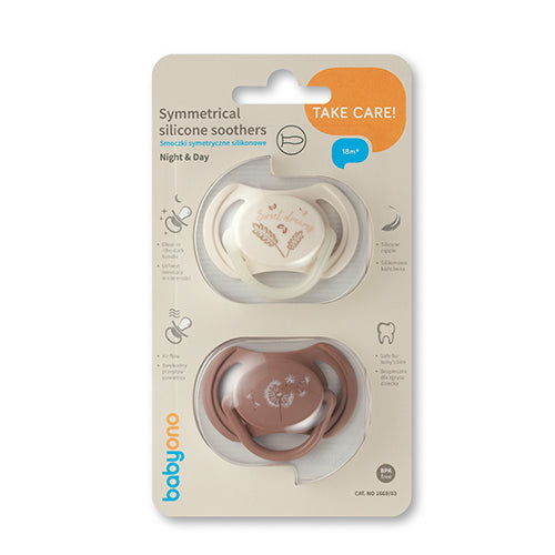 BabyOno szimmetrikus szilikon cumi 18m+ 2 db