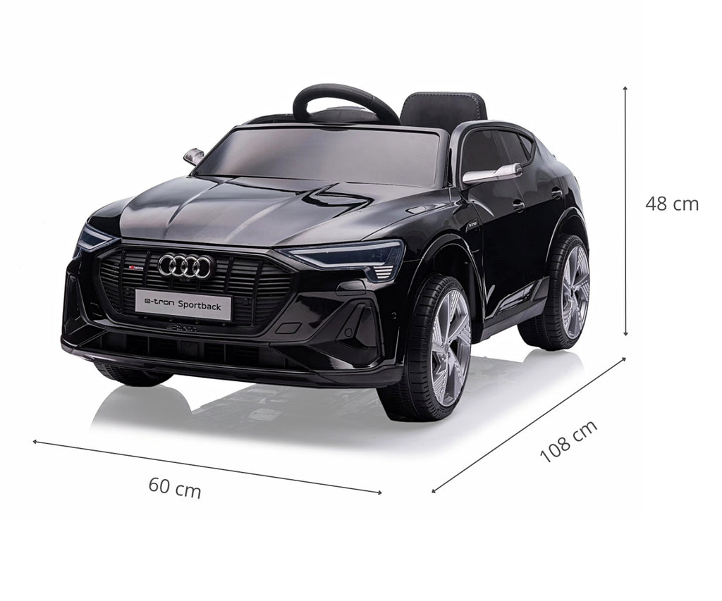 MILLY MALLY Audi E-Tron Sportback 4x4 akkumulátoros elektromos kisautó – Fekete