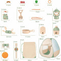 WOOPIE Discovery gyermek kempingező játékszett sátorral és világító kiegészítőkkel – 74 × 74 × 88 cm