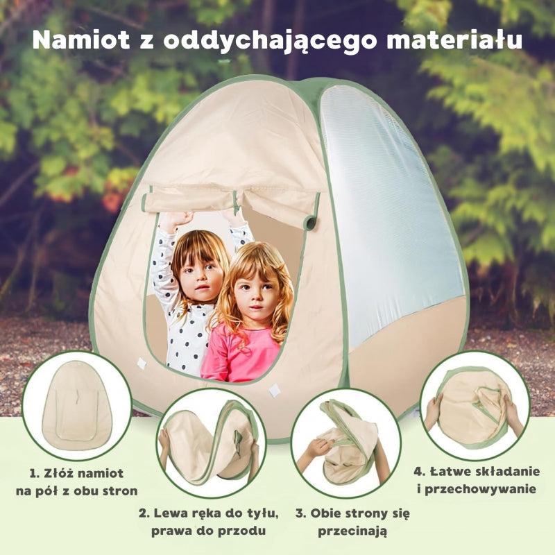 WOOPIE Discovery gyermek kempingező játékszett sátorral és világító kiegészítőkkel – 74 × 74 × 88 cm