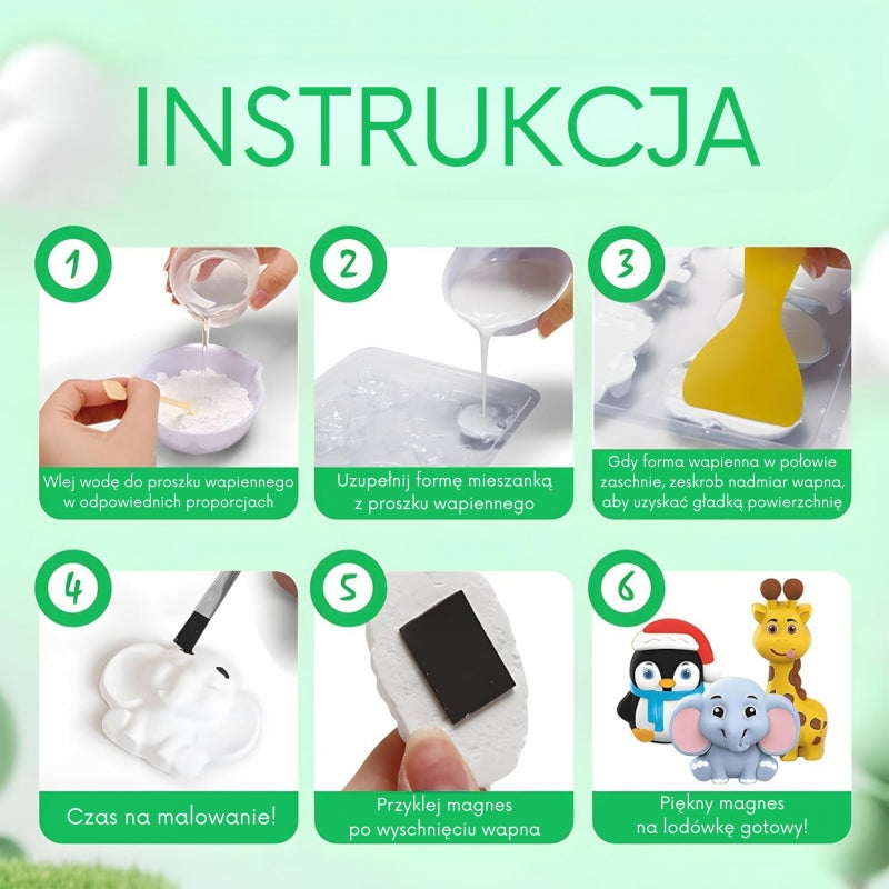 WOOPIE Állatfigurás gipszöntő és festő kreatív készlet – 6 éves kortól