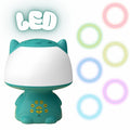 WOOPIE Multifunkciós cicás LED-lámpa Bluetooth hangszóróval és karaoke mikrofonnal – Türkiz