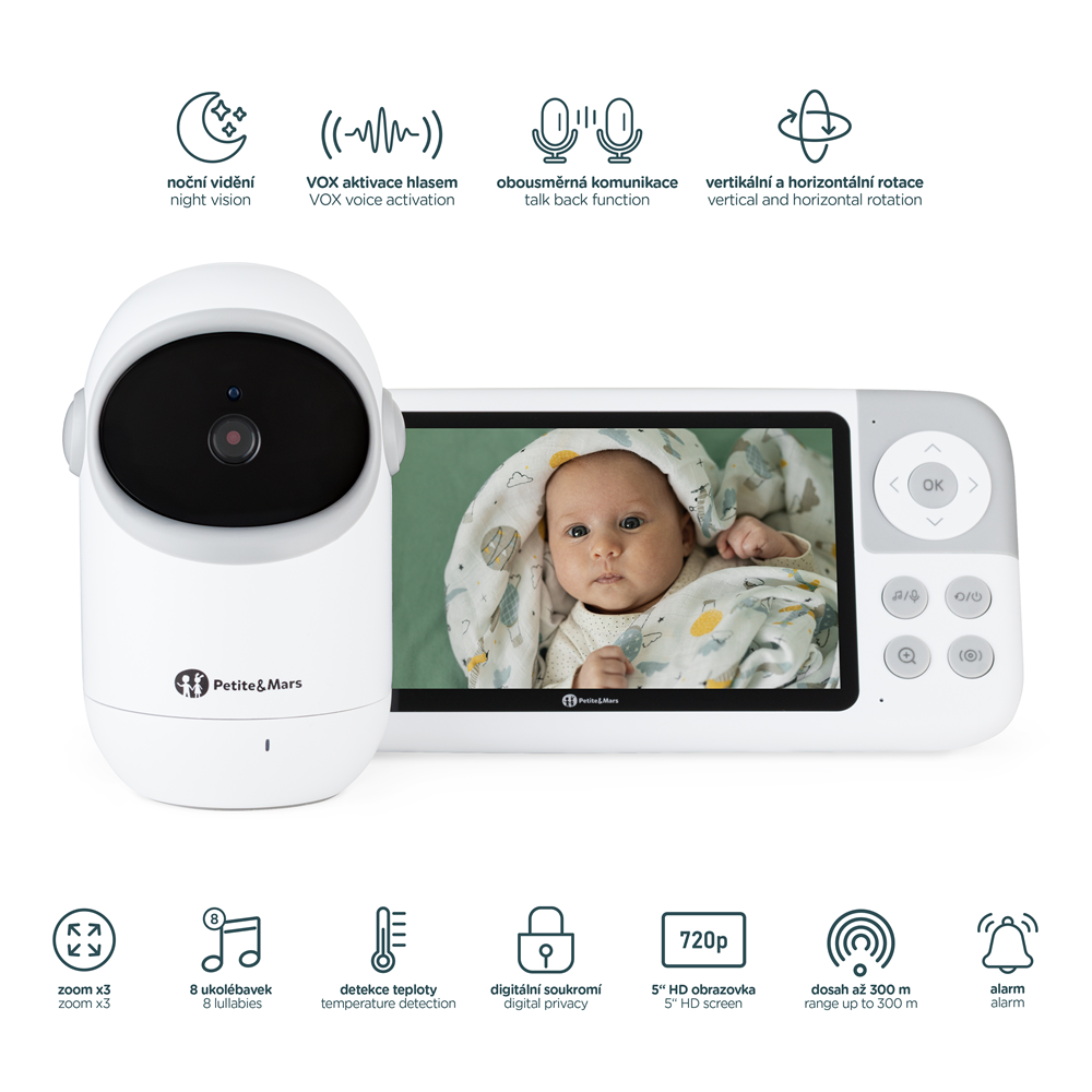 PETITE&MARS 680045 Niania elektroniczna EVE 5.0