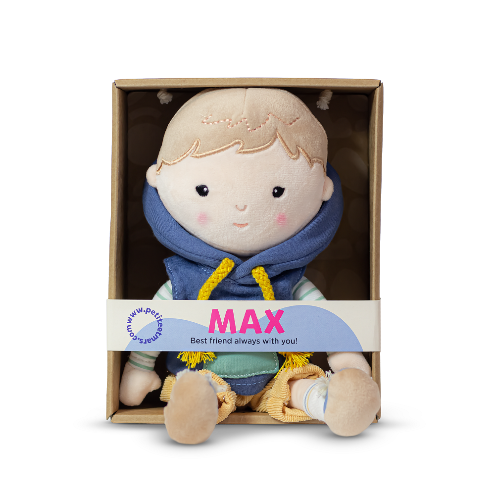 PETITE&MARS Max plüss baba 35 cm – 0 hó+