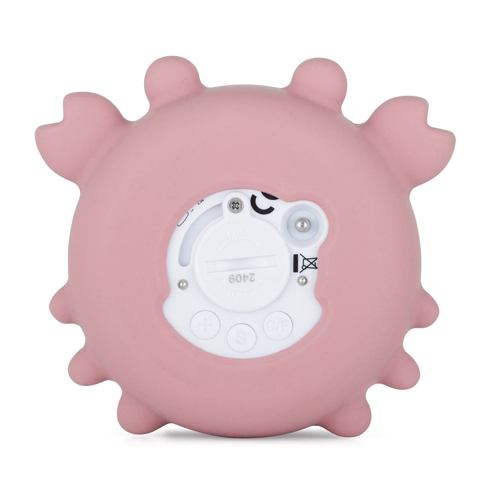 PETITE&MARS Caleb Crab digitális szilikon fürdőhőmérő – Dusty Rose