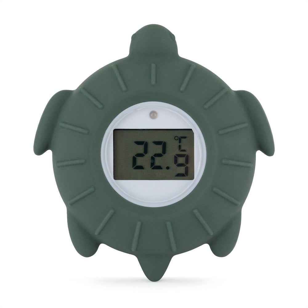PETITE&MARS Terry Turtle digitális szilikon fürdőhőmérő – Misty Green