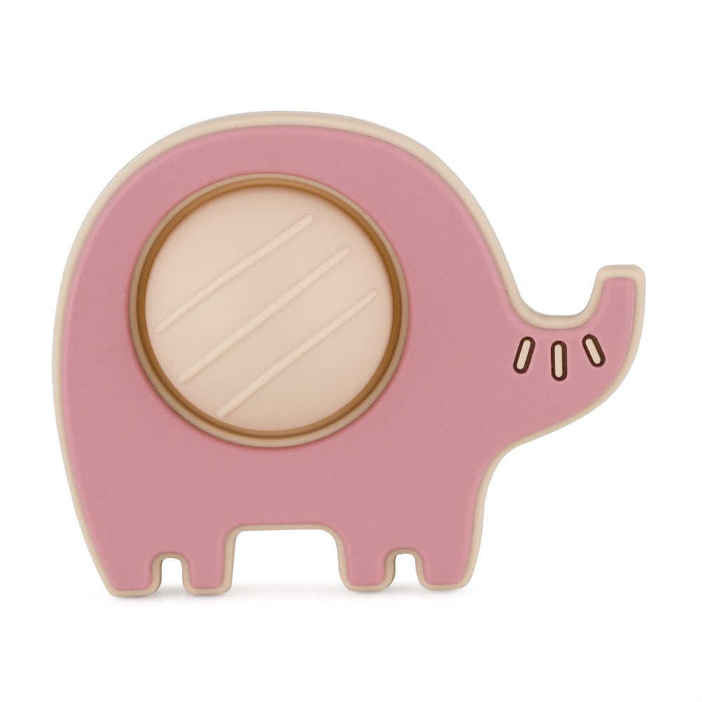 PETITE&MARS Elephant Edwin szilikon pop-it játék és rágóka – Dusty Rose – 6 hó+