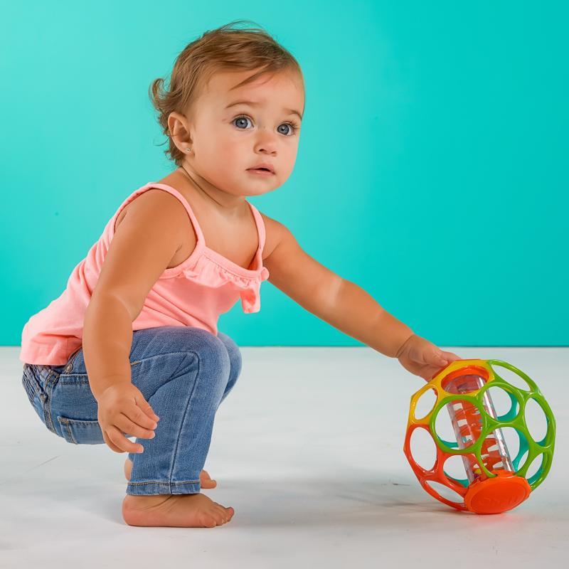 OBALL Rollin' Rainstick csörgős labda 15 cm – 3 hó+