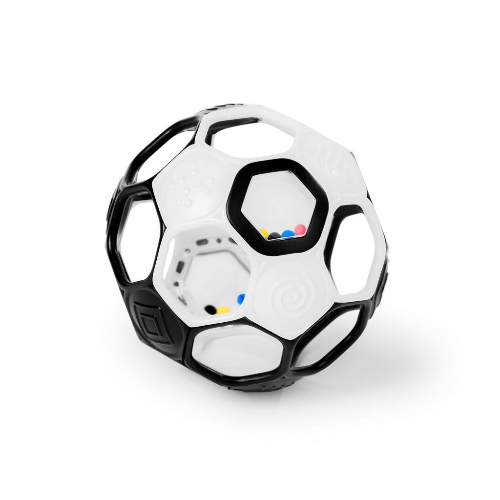 OBALL Goals csörgős labda 13 cm – Fekete-fehér – 0 hó+