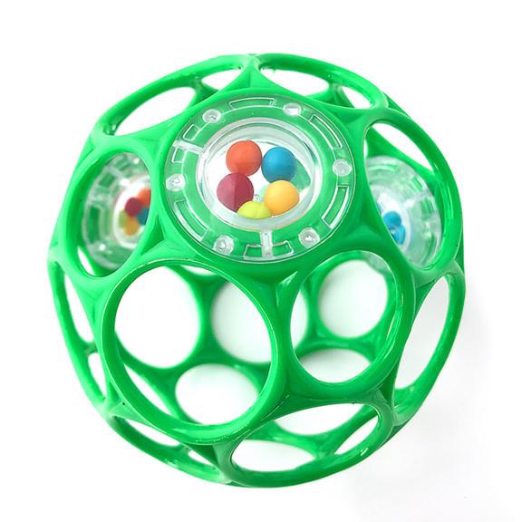 OBALL csörgős labda 10 cm – Zöld – 0 hó+
