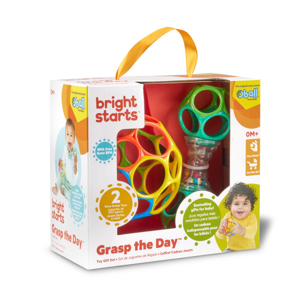 Oball Grasp the Day ajándékszett – Oball Classic labda és Oball Shaker csörgő