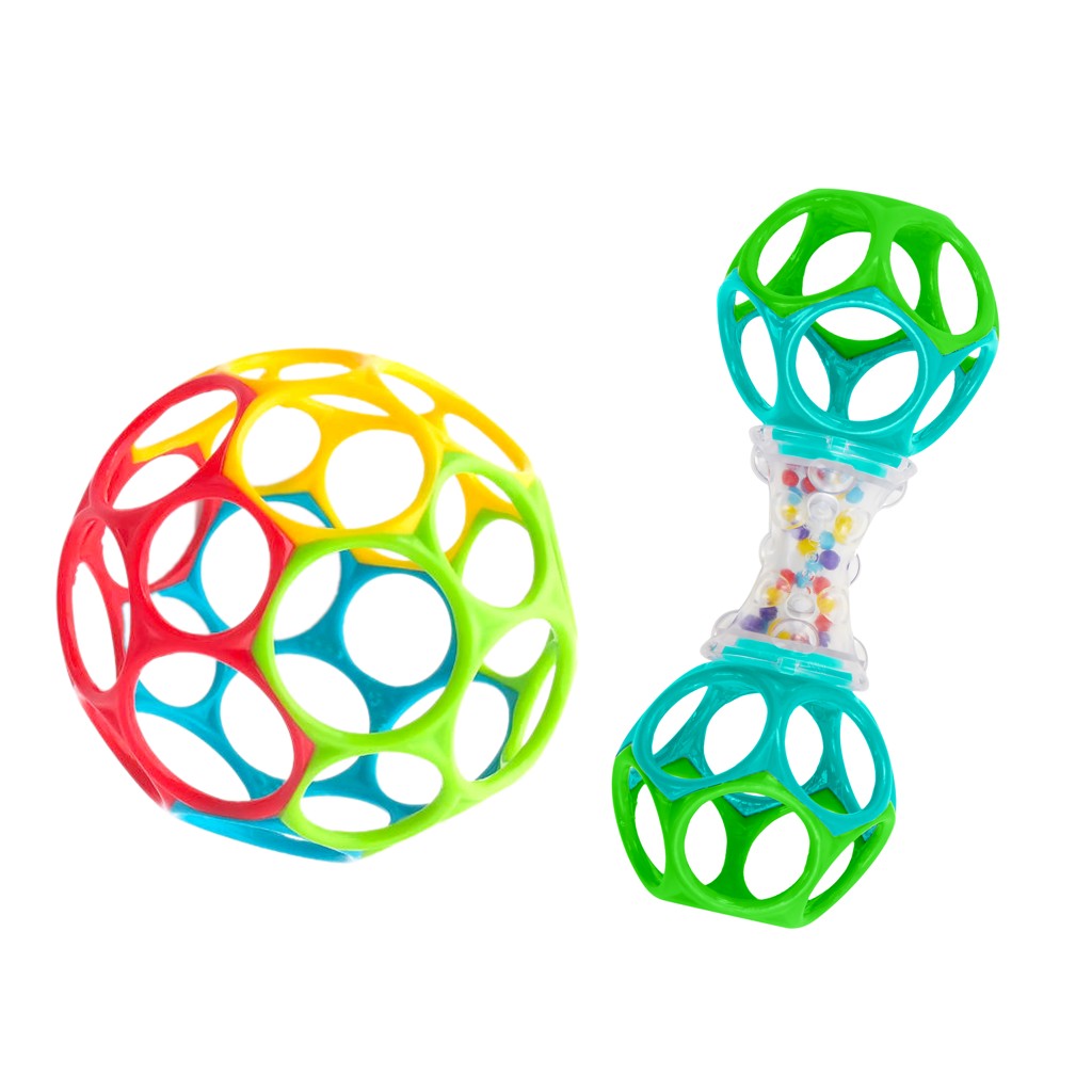 Oball Grasp the Day ajándékszett – Oball Classic labda és Oball Shaker csörgő