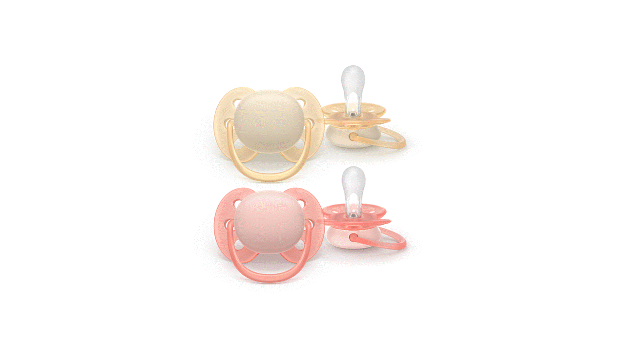 Philips Avent SCF091/38 Ultra Soft cumi 0–6 hónapos korig bézs/korall (2 db)