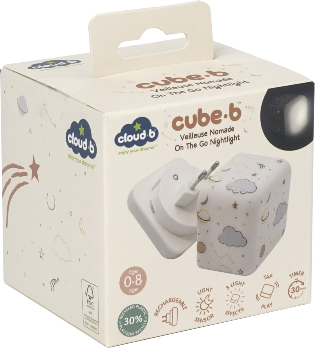 Cloud B Cube B Kozmosz Hordozható Éjjeli Fény