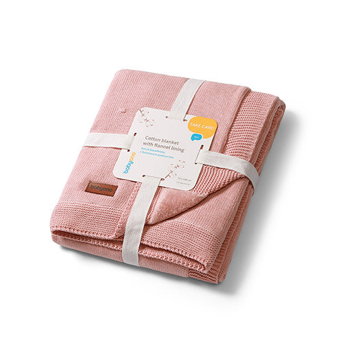 BabyOno pamut babatakaró flanel béléssel 75×100 cm – rózsaszín