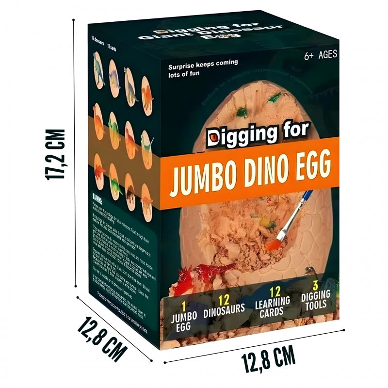 WOOPIE Dinoszaurusztojás régészeti ásatójáték 12 felfedezhető dinoszauruszfigurával és ásóeszközökkel