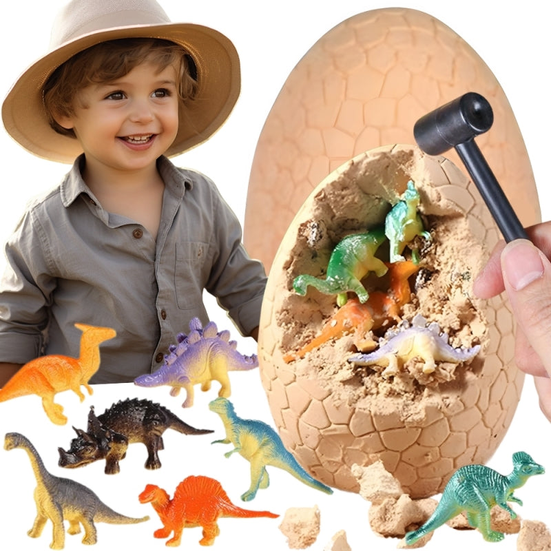 WOOPIE Dinoszaurusztojás régészeti ásatójáték 12 felfedezhető dinoszauruszfigurával és ásóeszközökkel