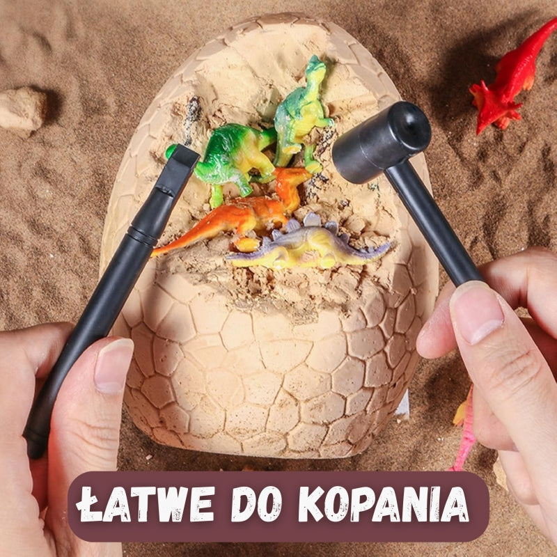 WOOPIE Dinoszaurusztojás régészeti ásatójáték 12 felfedezhető dinoszauruszfigurával és ásóeszközökkel