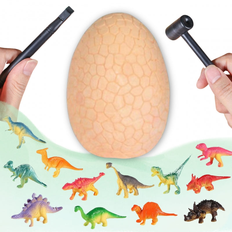 WOOPIE Dinoszaurusztojás régészeti ásatójáték 12 felfedezhető dinoszauruszfigurával és ásóeszközökkel