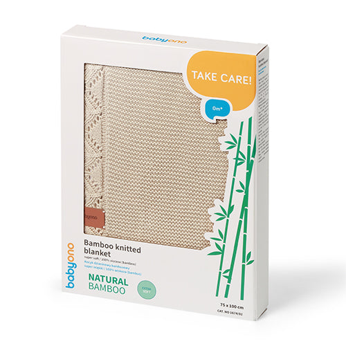 BabyOno bambusz babatakaró 75 × 100 cm – világos bézs