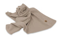 MIMINU Soft kétrétegű pamut babatakaró – Mokka, 75 × 100 cm