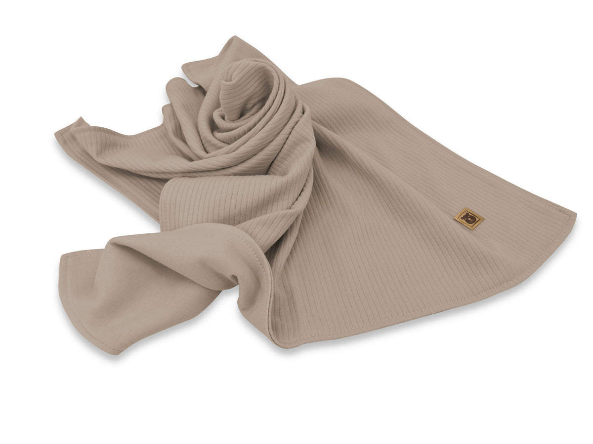 MIMINU Soft kétrétegű pamut babatakaró – Mokka, 75 × 100 cm