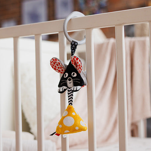 BabyOno MAUSE fejlesztő kontrasztos akaszthatós játék