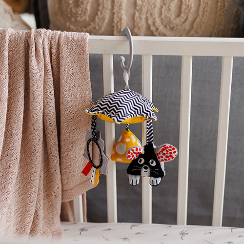 BabyOno MAUSE fejlesztő kontrasztos akasztható játék
