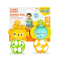 OBALL Soothers Pals rágóka és csörgő szett – Oroszlán és elefánt – 3 hó+