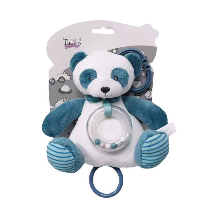 AXIOM zenélő pandás babajáték – Kék – 18 cm