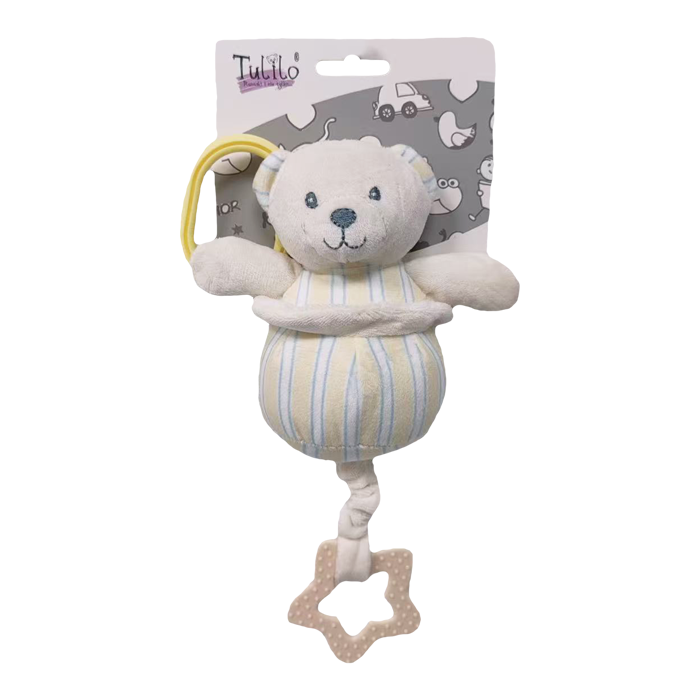 AXIOM zenélő macis babajáték – Bézs – 14 cm