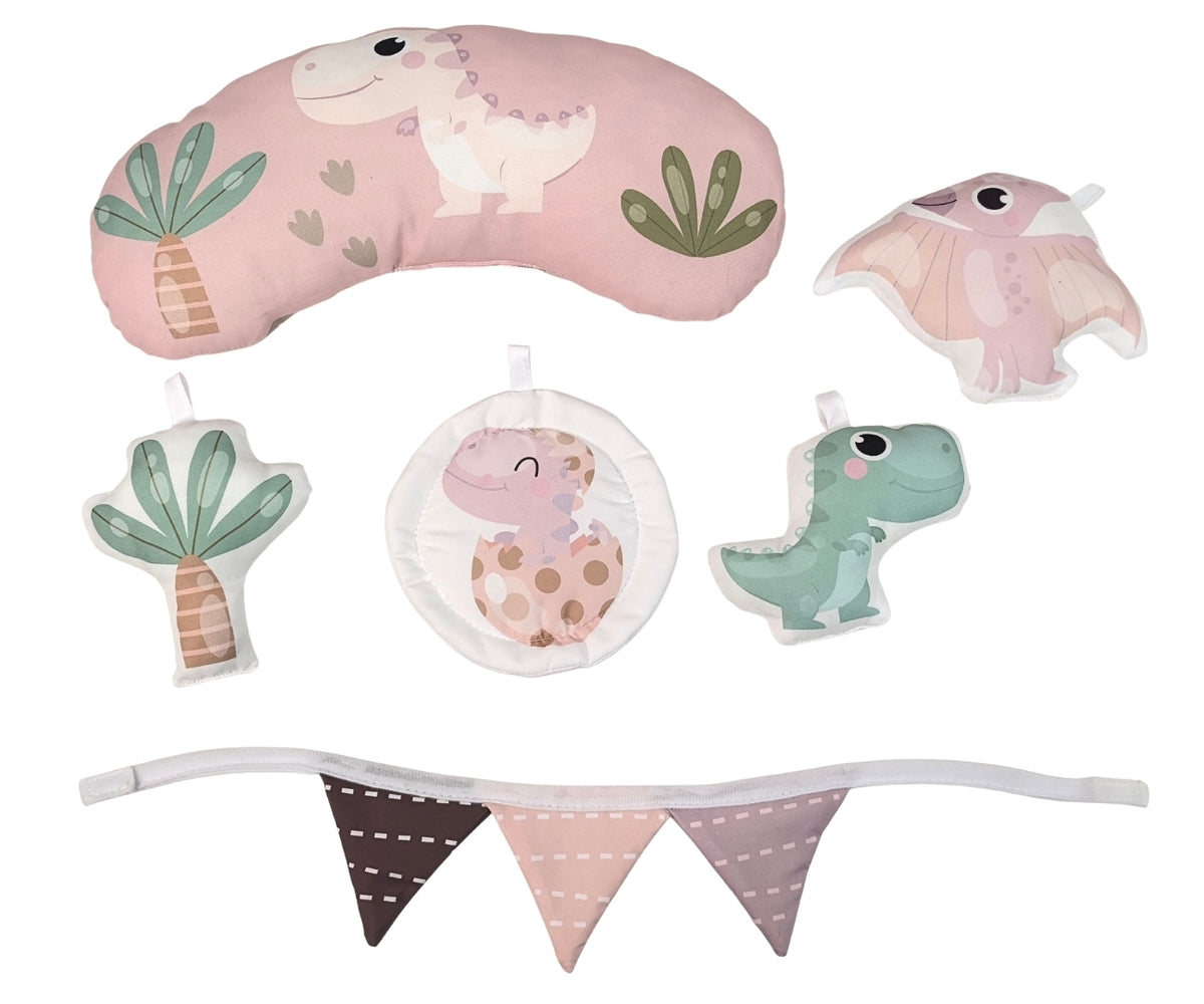 MILLY MALLY Dino Pink fejlesztő játszószőnyeg labdákkal – 109 × 114 cm