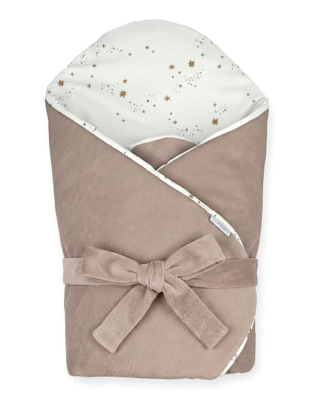 ALBERO MIO pamut szatén és pamut bársony babapólya – Csillagpor- 75×75 cm