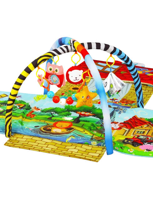 Lionelo Agnes Plus 2 az 1-ben fejlesztő játszószőnyeg – Village
