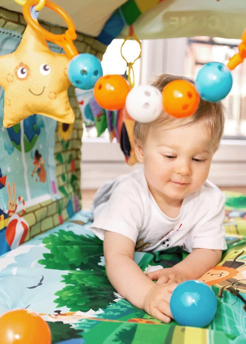 Lionelo Agnes Plus 2 az 1-ben fejlesztő játszószőnyeg – Village