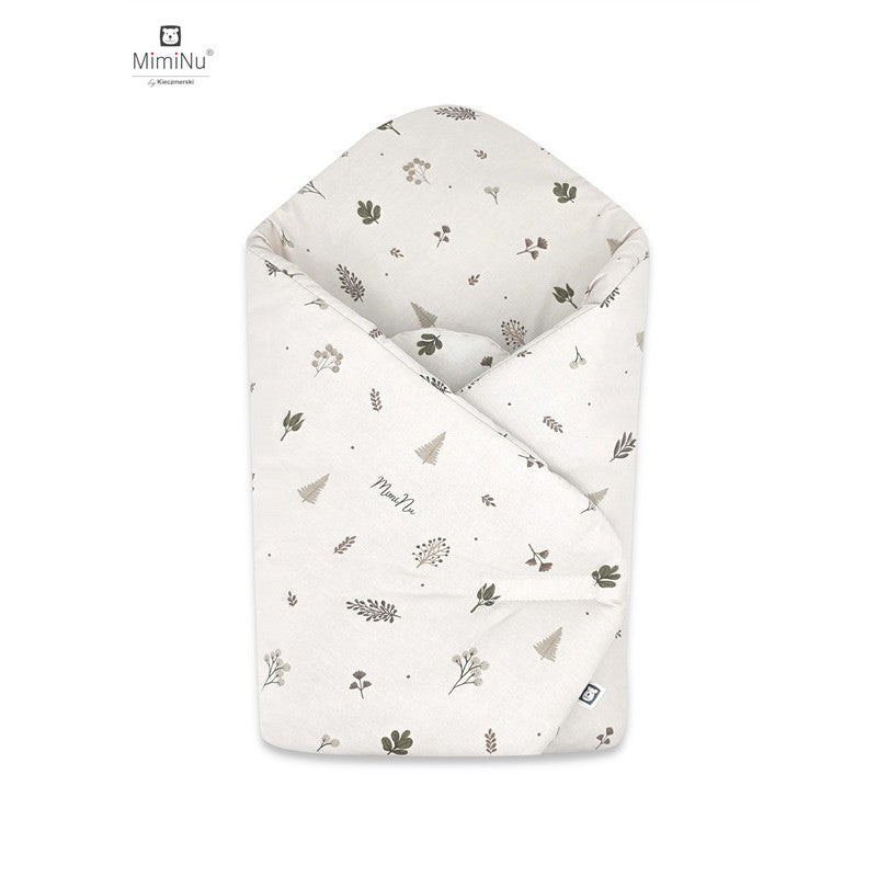 MIMINU Design merevített babapólya 75 × 75 cm – Levélmintás
