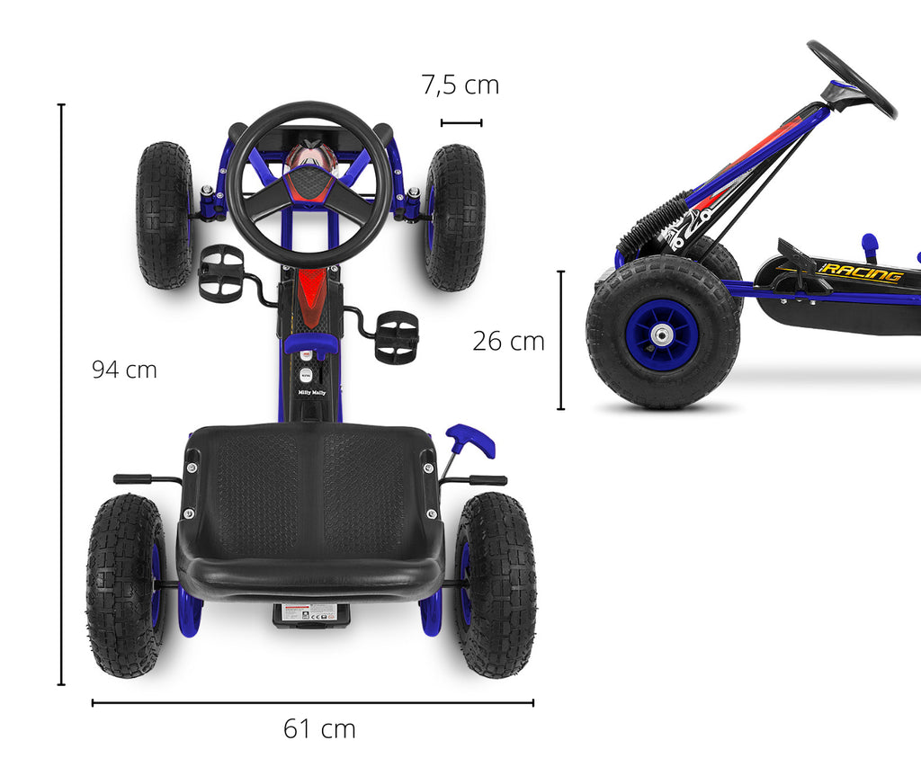 MILLY MALLY Thor pedálos gokart – Kék
