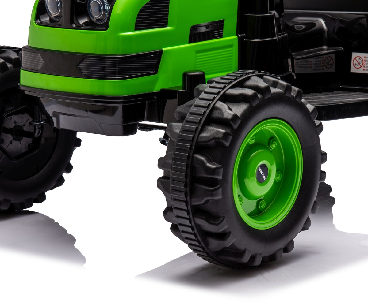 MILLY MALLY Farmer akkumulátoros traktor utánfutóval – Zöld