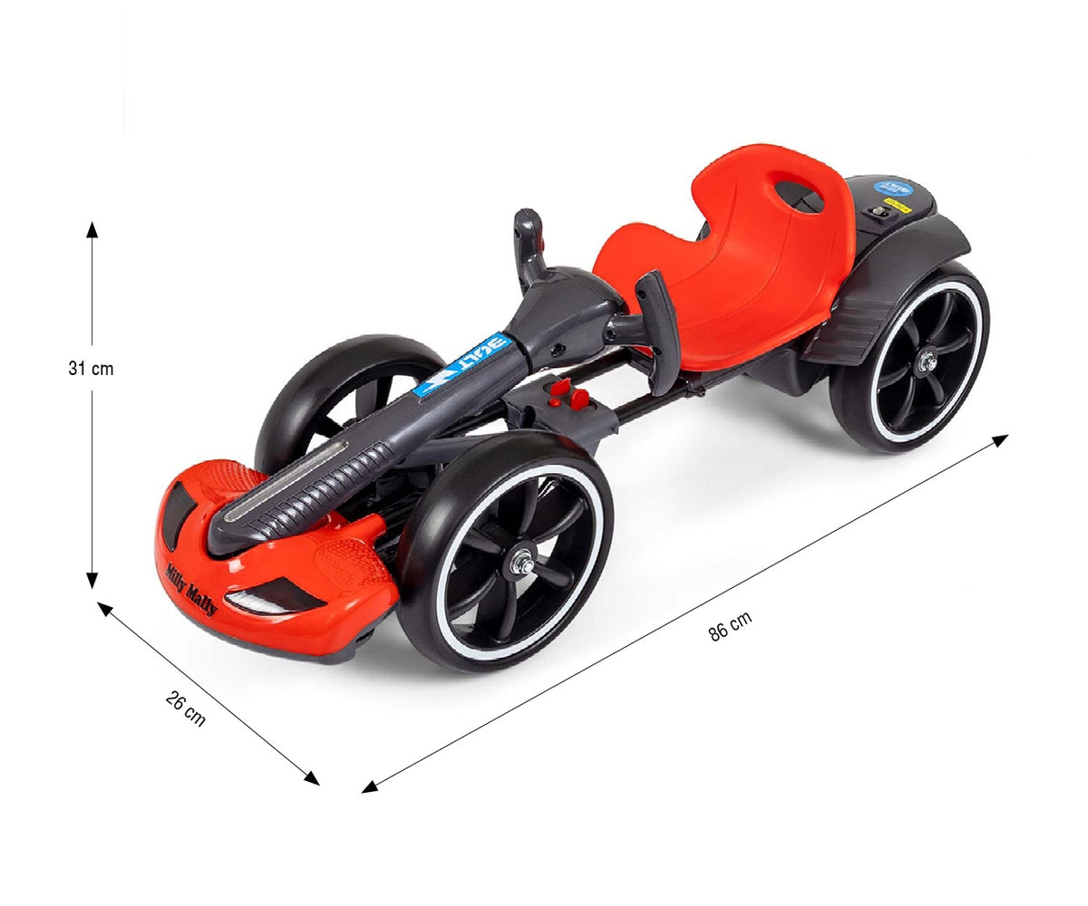 Milly Mally BOLT akkumulátoros gokart távirányítóval – Piros